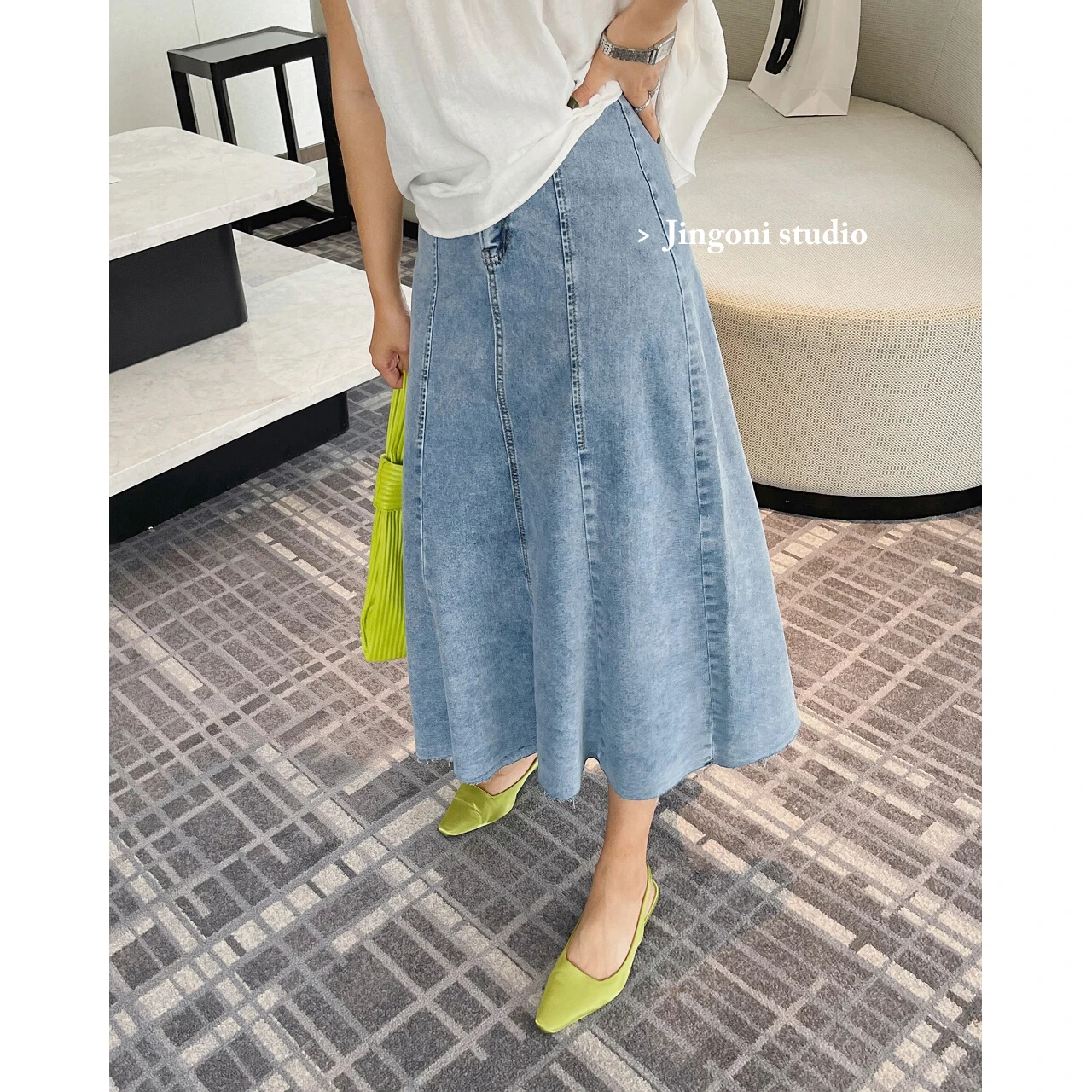 

Women Skirts Y2k 2023 Denim Summer Style Long Korean Cargo Vintage Midi Luxury High Waist Dress Streetwear Balloon Fashion Maxi