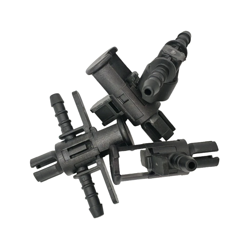 Tubo de retorno conector en forma de L inyector de combustible tubo de combustible conector de tres vías para Volkswagen Touareg diésel Audi Q7A6L 1 Uds