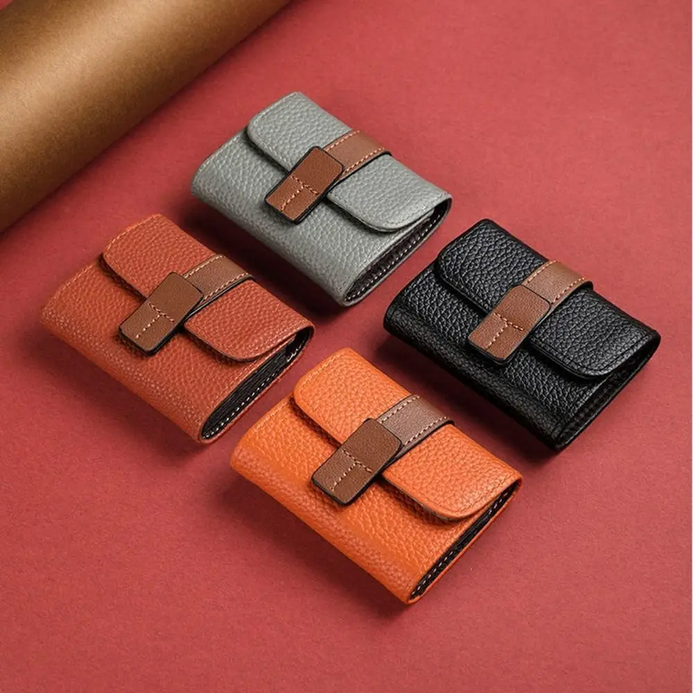 

Womens Mens Fashion PU Leather Card Holder Retro Multi-Slot Zipper Wallet Small Clutch Purse Coin Pocket RFID Blocking Card Case