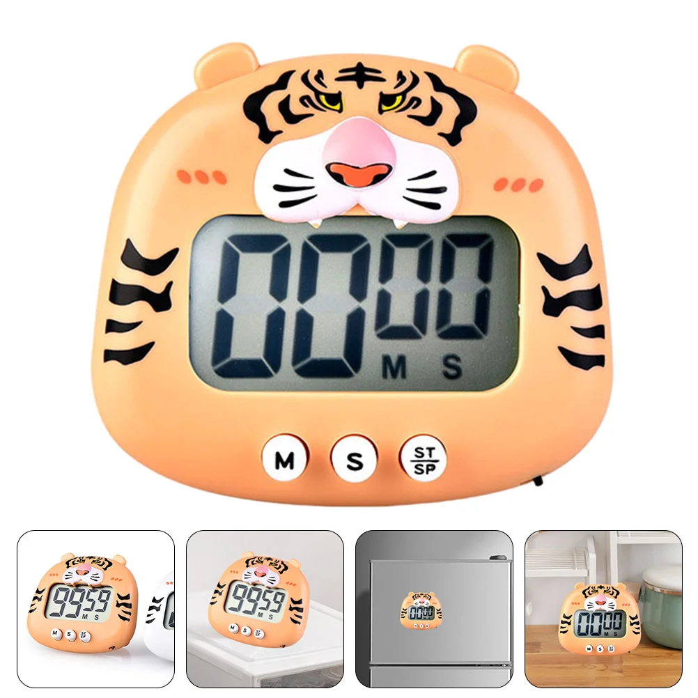 Timer Tiger Management Tool Cooking Mechanical Shaped Small Reminder Modeling Yellow Kitchen for Home Child