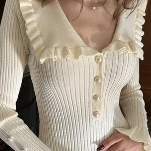 Taruxy High Taille Maxi Kleider für Frauen Herbst Winter Dünnes Mesh Langes Kleid Vintage Vintage Frau Frau elegant 8 Hauptverkäufe langes Kleid - №6