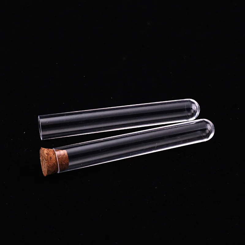 Tube à essai en plastique transparent avec liège, cadeau de faveur de mariage, tube GT, 20x150mm, 30ml, 50 pièces