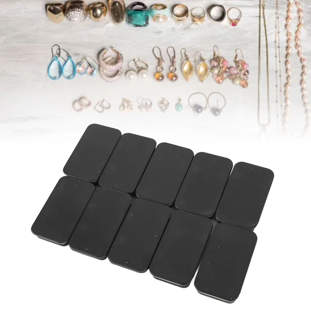 20 boîtes en fer blanc à couvercle coulissant, mini-contenants portables étanches en fer blanc, boîtes rectangulaires avec couvercles coulissants