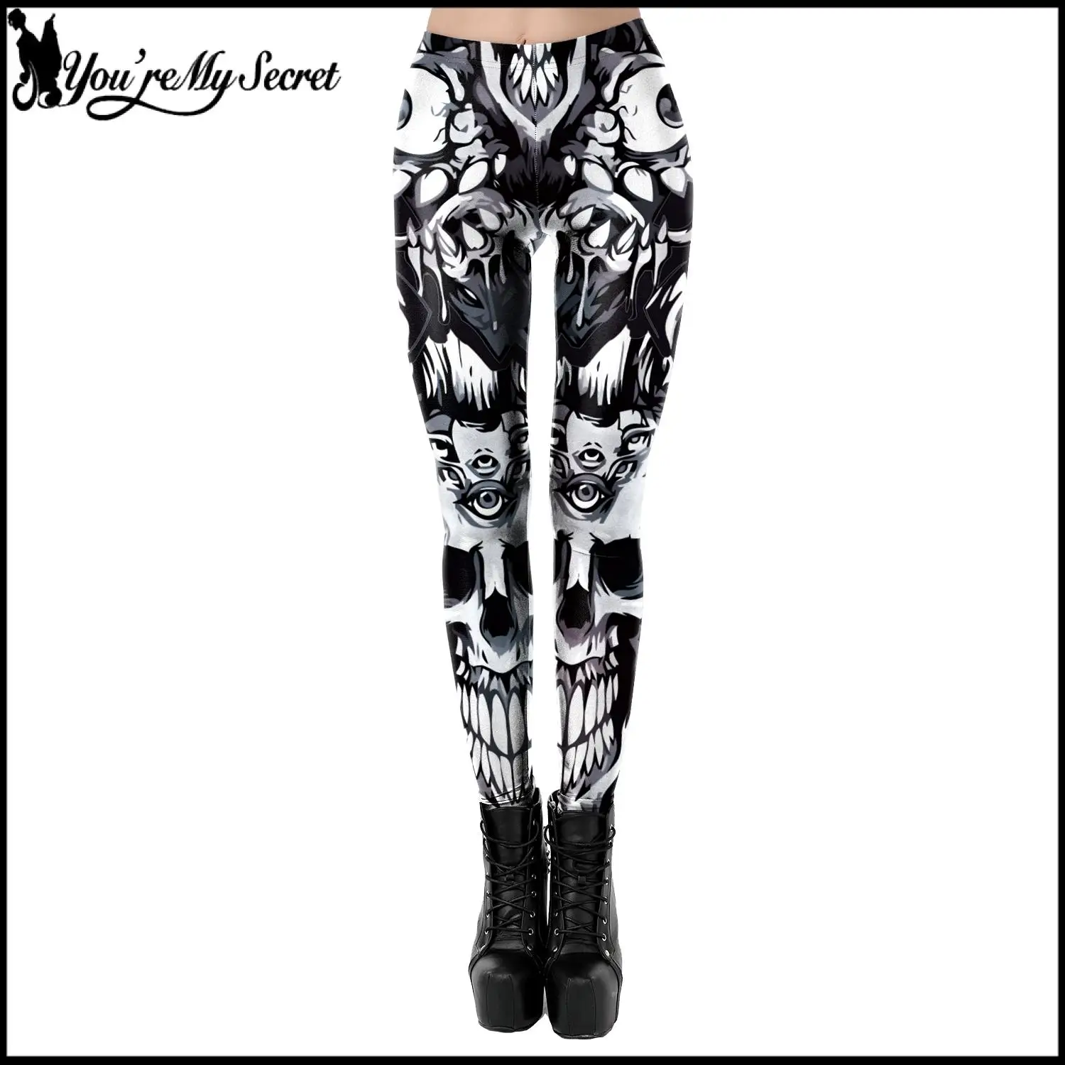 [Sei il mio segreto] Leggings punk in metallo Pantaloni da carnevale da donna Pantaloni elastici da donna Divertente festa Primavera Estate Donna Yoga Outfit