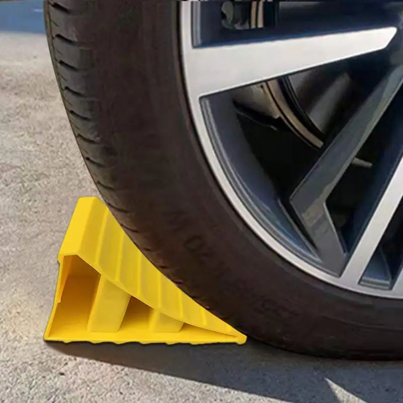 Car Wheel Chock Anti-Slip Wheel Chocks For Car Tire Stopper Wheel Stoppers Portable Chock Blocks For RVs Trailers Trucks