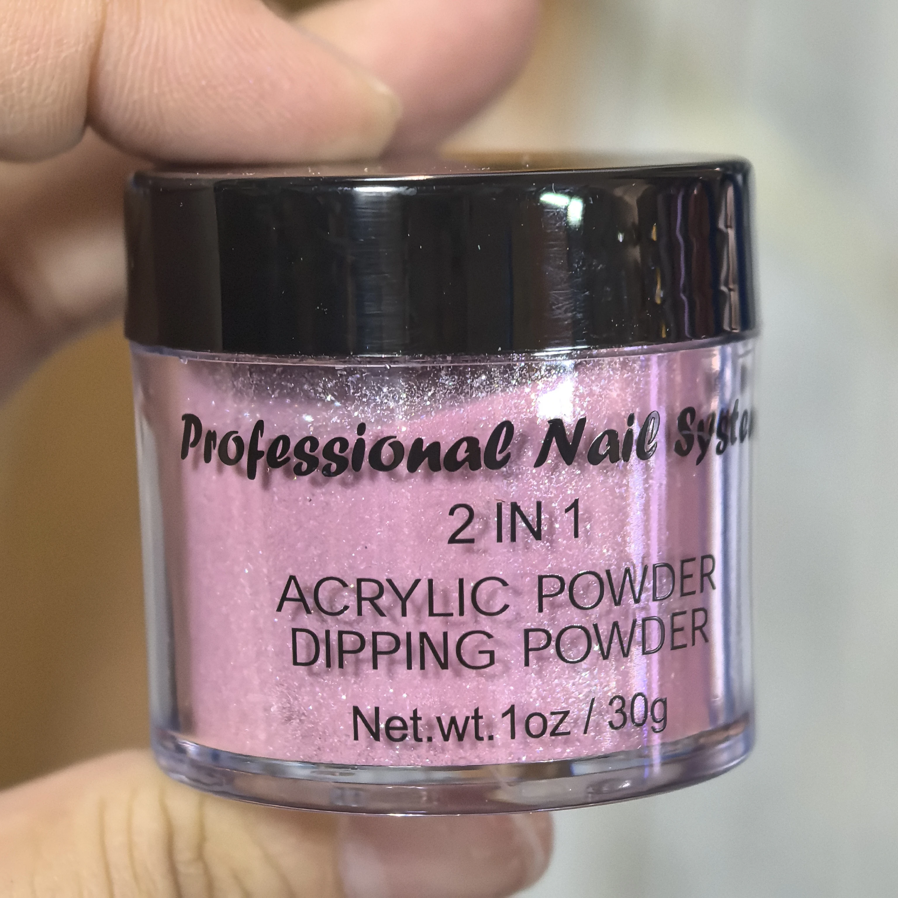 Pó acrílico com glitter fino, 1oz/garrafa, pó para manicure, glitter nude, pó acrílico para escultura/mergulho, extensão de unhas acrílicas