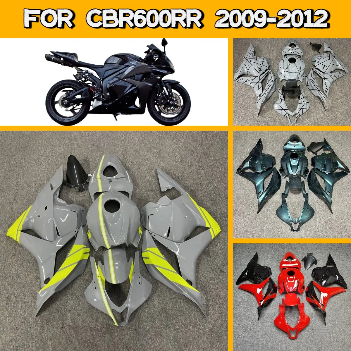 For 2009-2012 Honda CBR 600RR Motorcycle Plastic Injection Molded Fairing Kit 09-12 CBR600RR Unique Design Fairings