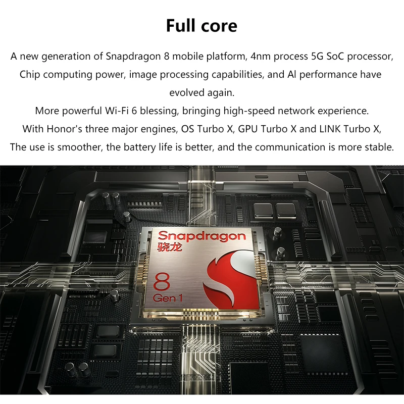 HONOR-Magic 4 5G Celular, Snapdragon 8 Gen 1, 6,81 ", Tela Curva OLED 120Hz, Câmera 50MP, SuperCharge 66W, Novo