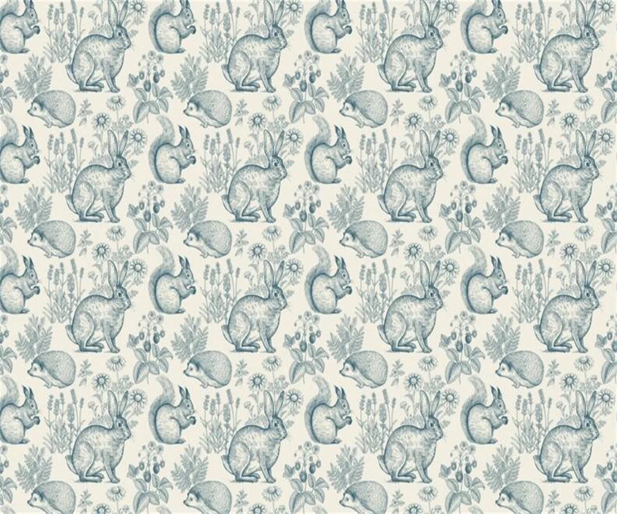 customized high-end mural tropical jungle Butterfly Rabbit Tree bird cartoon wallpaper children's room home decoration wallpaper