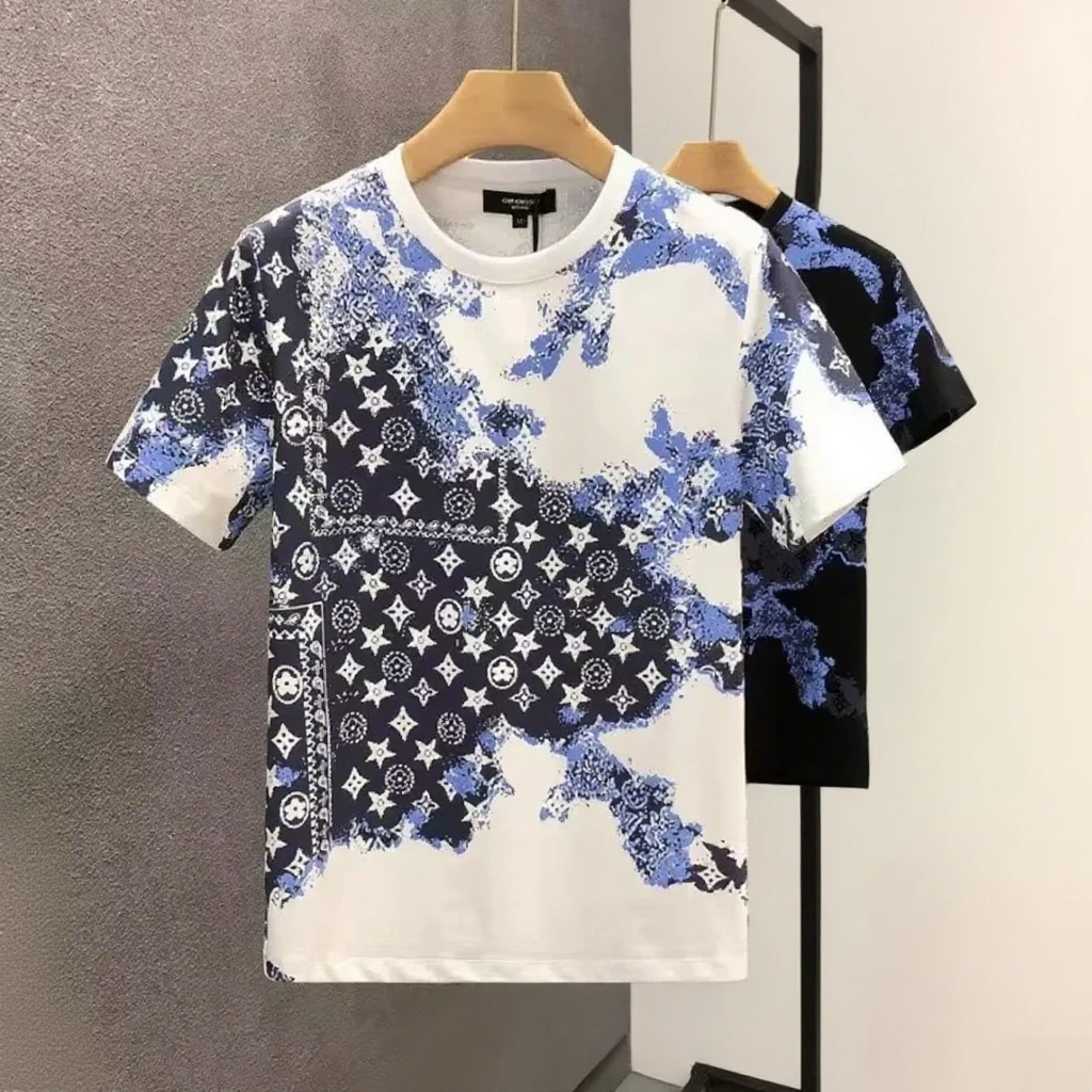 

Sporty New Summer Short Sleeve Men's T-Shirt Slimming Round Neck Top Casual Student Korean Style Fashionable Men's Wear