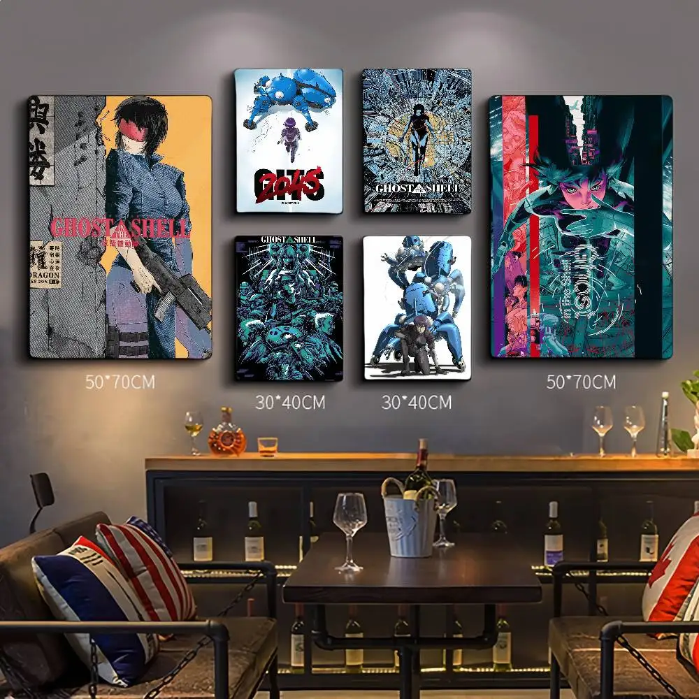 Cartoon Anime Ghost In The Shell Whitepaper Poster Waterproof Paper Sticker Coffee House Bar Aesthetic Art Wall Painting