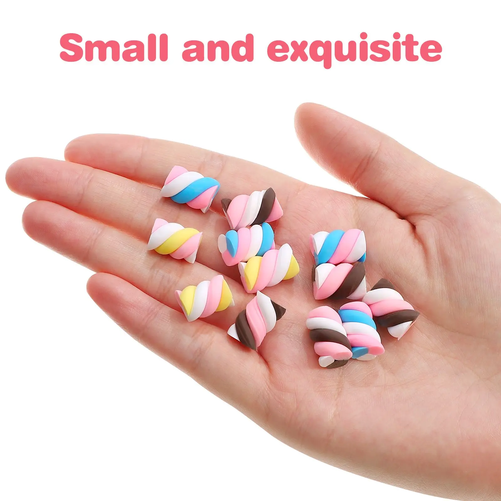 

30 Pcs Gel Stationery Box Accessories Cotton Candy Charms Sweets DIY Phone Shell Material