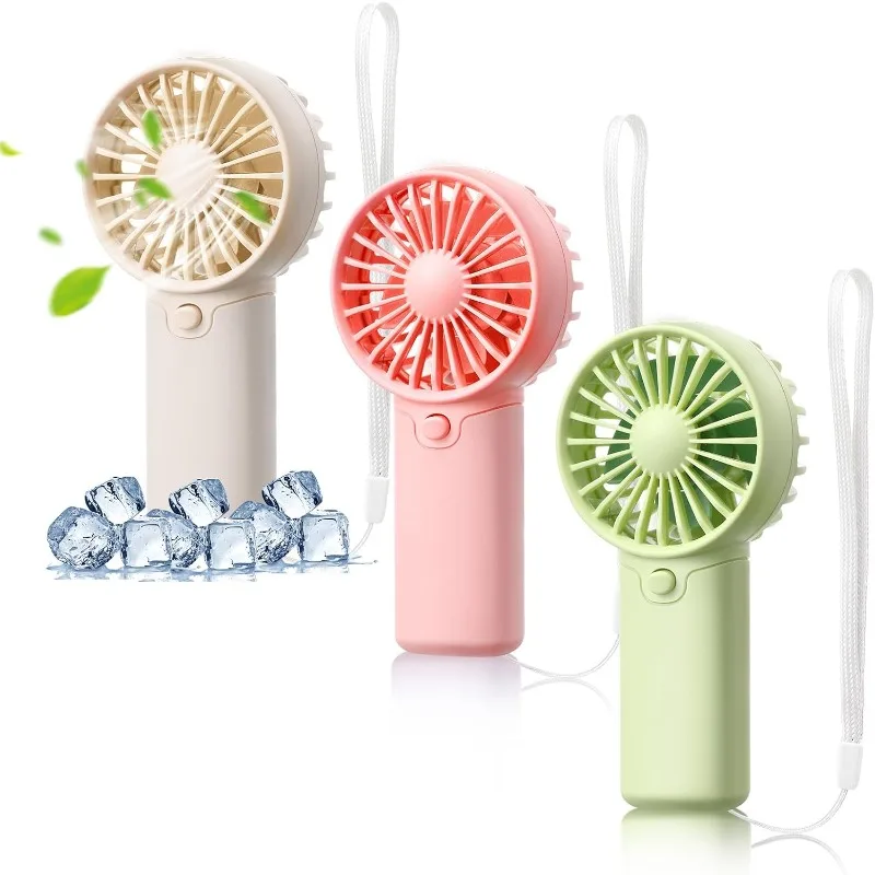 Cute Pocket Size Fan Mini Fan Portable Handheld Fan Lightweight Low Noise Small Electric Fan for Student Outdoor Travel Cooling