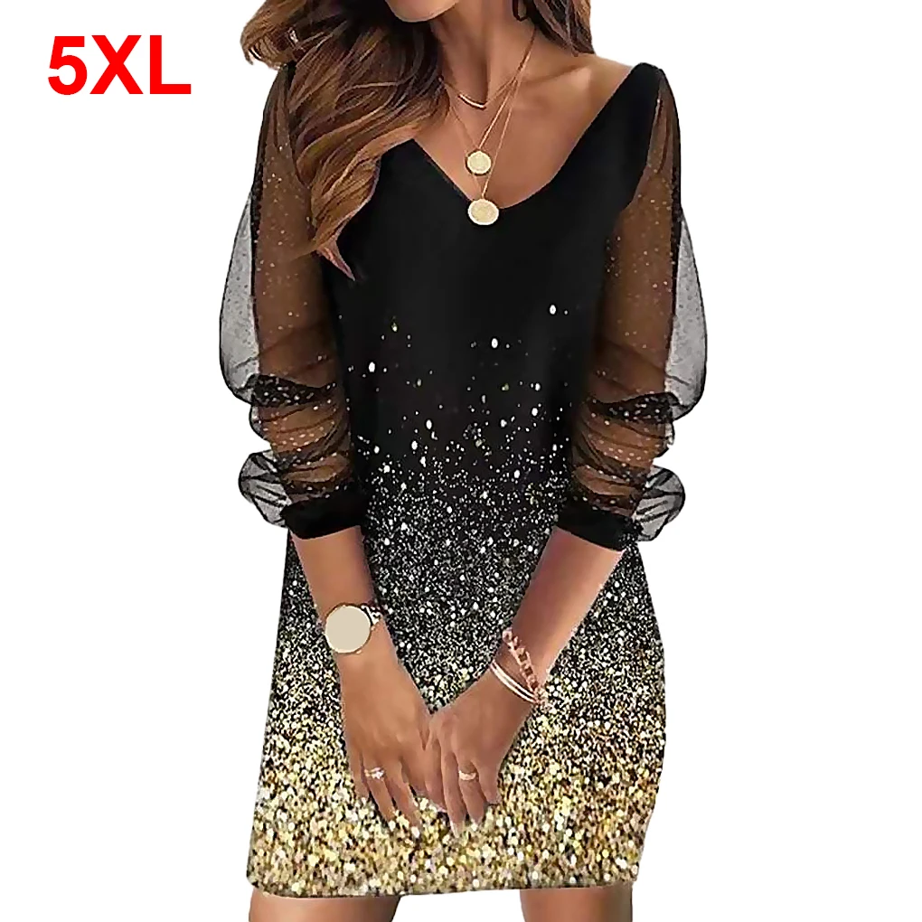 Women Short Dress Long Sleeve Dancing Summer Beach Vacation Clothing - view 5