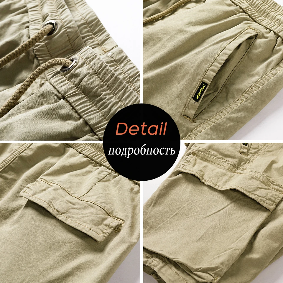 Men Summer Brand New Vintage Classic Soft Cotton Casual Pockets Cargo Shorts Men Outwear Fashion Twill Soft Shorts Men Plus Size