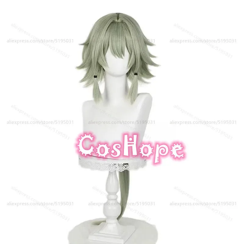 ZZZ قيصر الملك شعر مستعار تأثيري 90 سنتيمتر شعر مستعار أخضر طويل تأثيري أنيمي تأثيري الباروكات مقاومة للحرارة الاصطناعية هالوين