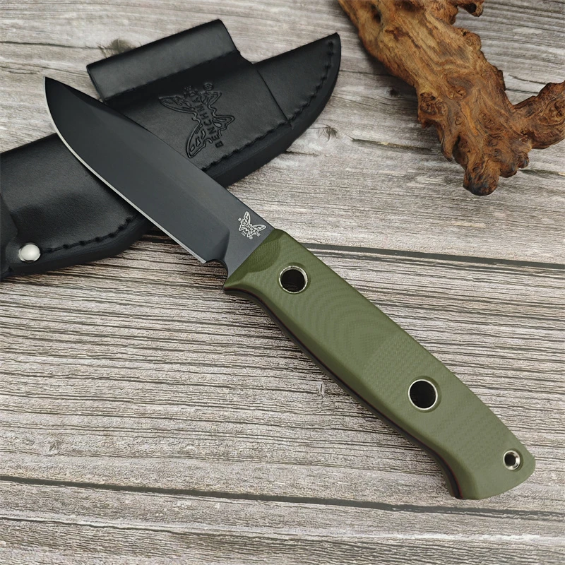 New BM 163 outdoor straight knife, camping tactical hunting and fishing rescue EDC tool, G10 handle D2, men\'s gift