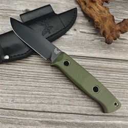 New BM 163 outdoor straight knife, camping tactical hunting and fishing rescue EDC tool, G10 handle D2, men's gift