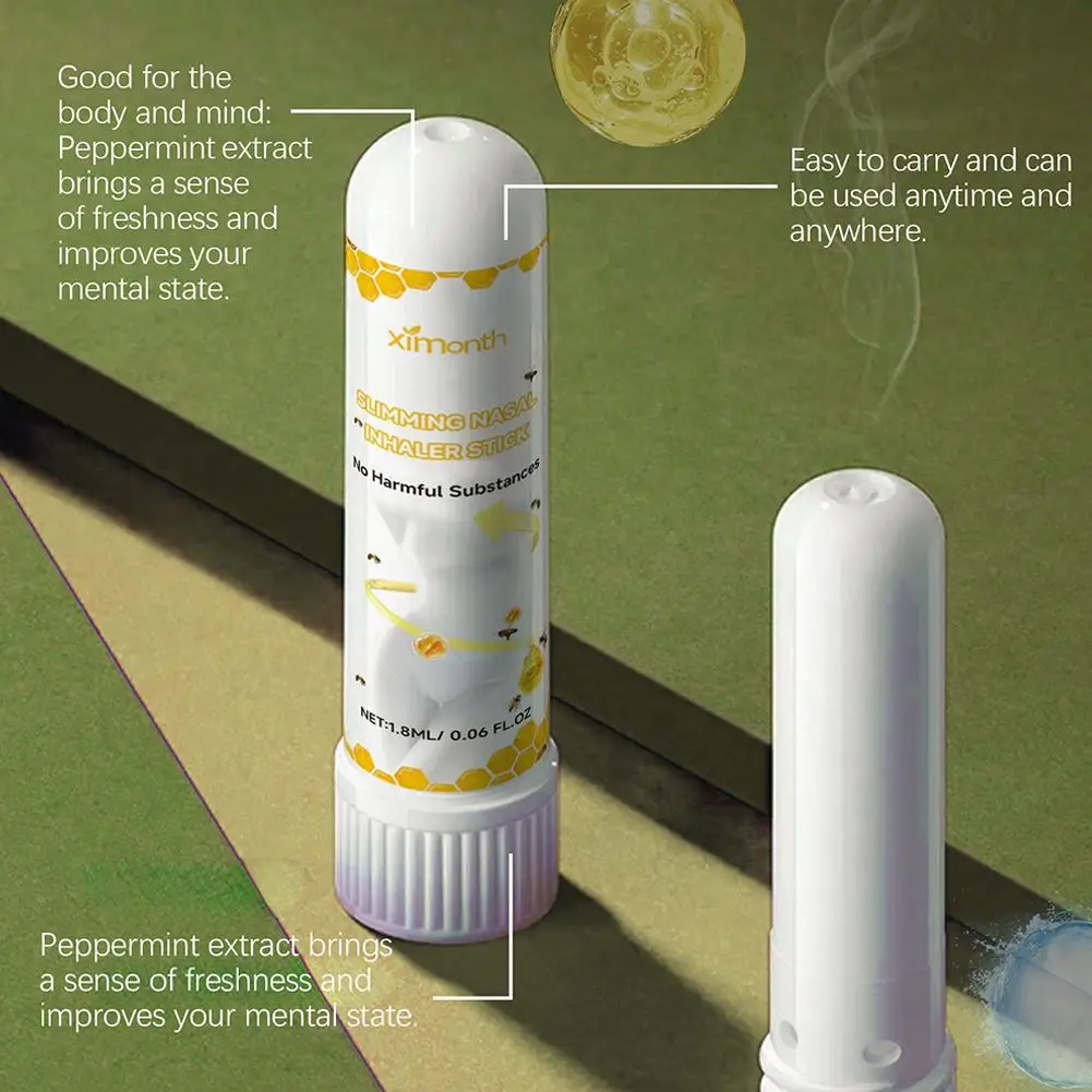 Tongkat penyedot hidung, Bee, penurunan berat badan, stik Inhaler hidung, pereda ketidaknyamanan pernapasan, mempromosikan lemak tubuh