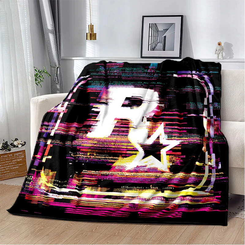 Classics Rockstar Games Logo Soft Blankets,Keep Warm Throw Blanket Comfortable Blanket for Picnic Beds Sofa Home Bedroom Gifts