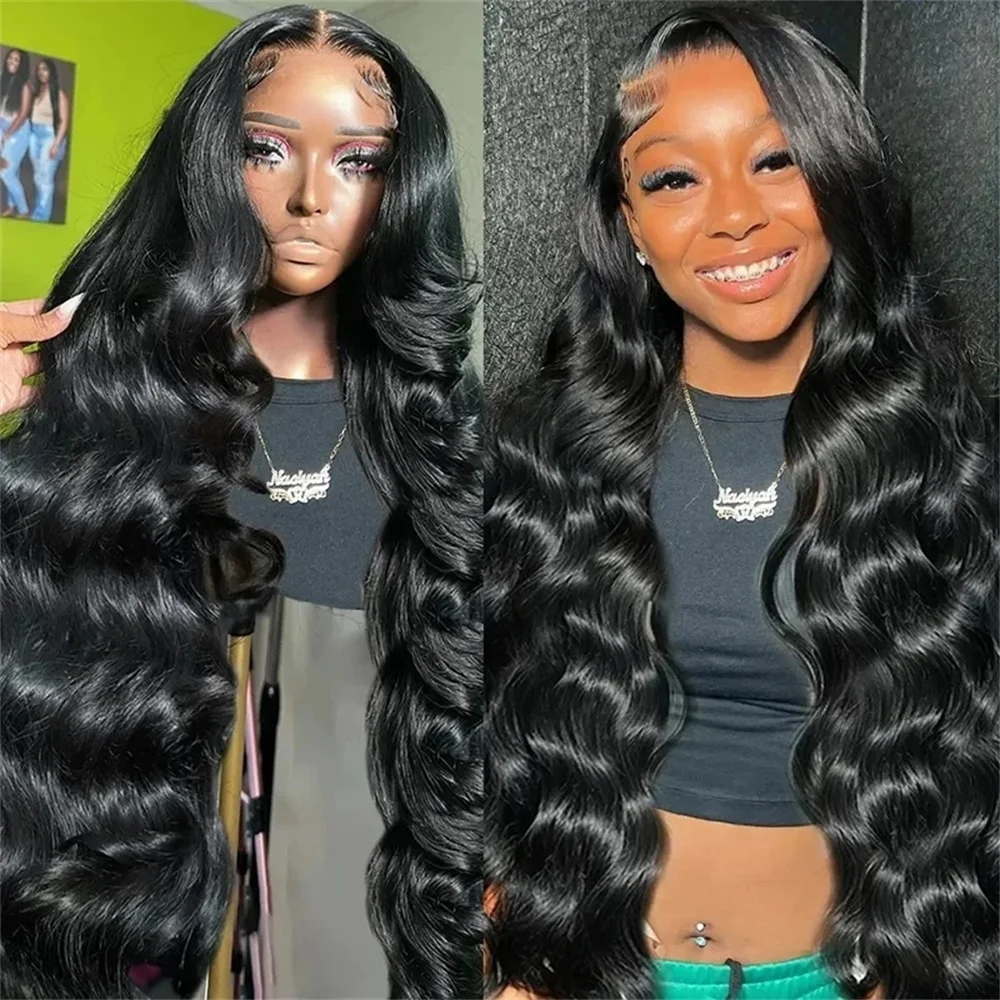 Body Wave Lace Front Human Hair Wigs For Women 32 34 Inch 13X4 13x6 HD Transparent Lace Frontal Wig Brazilian 360 Full Lace Wig