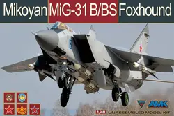 AMK 88008 1/48 scale Fox Hound Mikoyan Mig-31b/bs plane model kit 2019 new