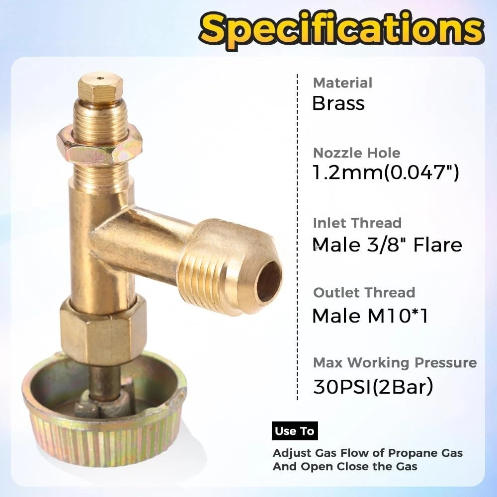 Brass Propane Gas Control Valve with 3/8