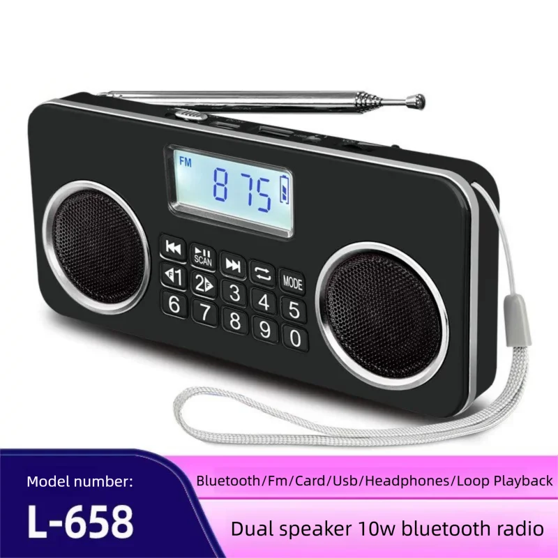 ミニポータブル多機能 Bluetooth ラジオスピーカー充電式 USB ドライブ TF カード MP3 プレーヤーサポート FM デジタル曲注文