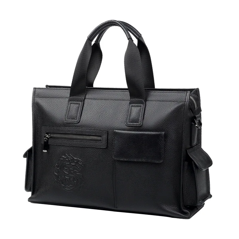 حقيبة ساعي أصلية من الجلد للرجال حقائب ذات سعة كبيرة للرجال حقيبة كمبيوتر محمول عصرية بطبقة علوية من جلد البقر حقيبة كروس
