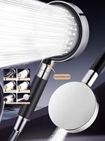 New 13CM High Pressurized Filter Shower Head 6 Modes Adjustable Spray with Massage Sprayer Rain Faucet Bathroom Accessories