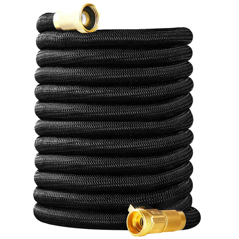 

Garden Hose Expandable Magic Hose, Used For Garden Watering And Cleaning, 3/4 Inch, Irrigation Device, Black 25FT-125FT