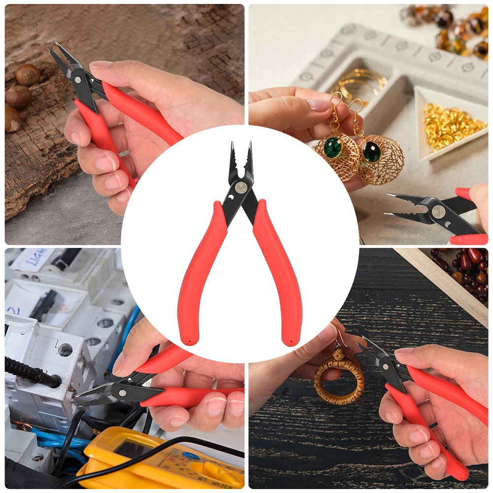 Carbon Steel Jewelry Pliers for Jewelry Making Supplies Crimper Pliers for Crimp Beads Red Crimping Pliers