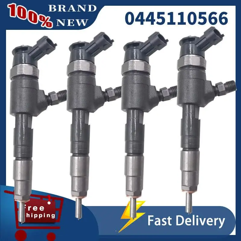 

4X Common Rail Diesel Fuel Injector Assembly 0445110566 0 445 110 566 For Citroen Ford Peugeot