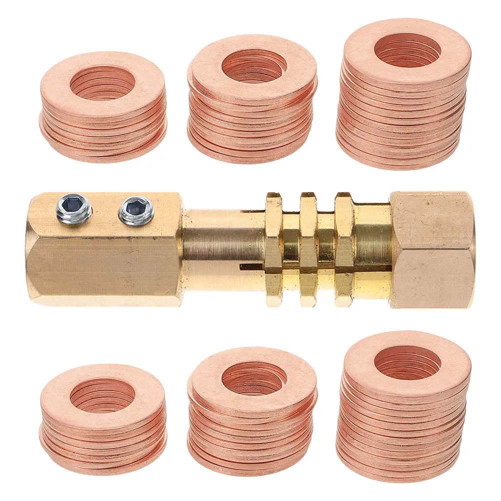 

200pcs Sheet Metal Repair Machine Gasket Copper Washers Flat Triangle Piece Iron Automotive Dents Repair Kit Portable