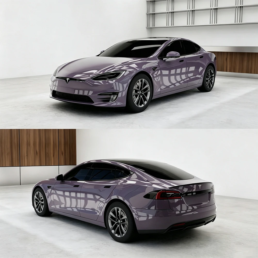 Car Color Changing Film For Tesla Cybertruck TPU Color Changing Film Blue For Tesla Model 3 Y 2024 Highland Car Accessories