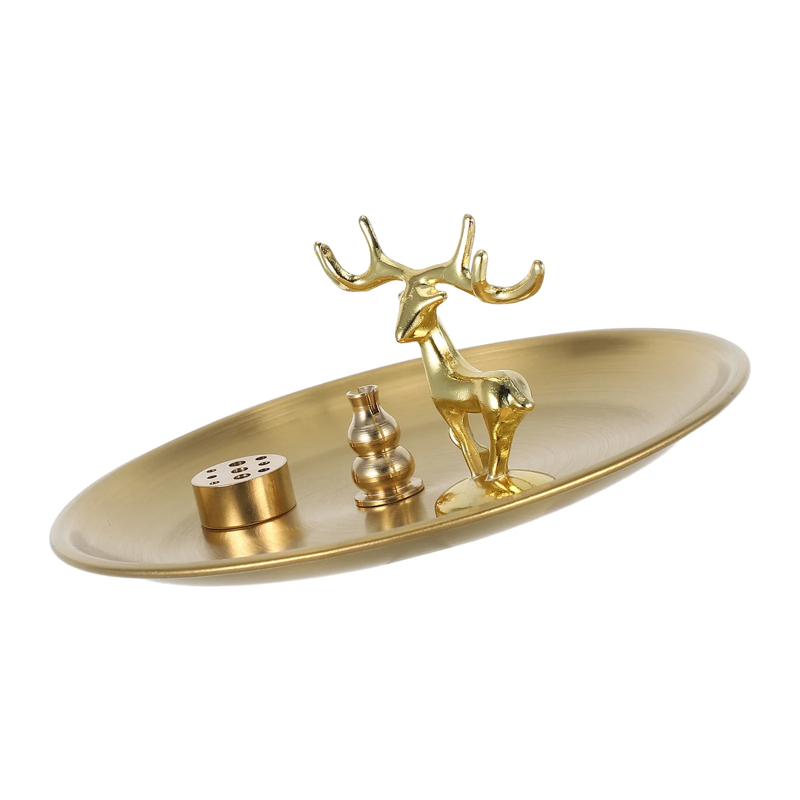 

1 Set Gourd Shaped Metal Incense Burner For Sticks Cones Coils Aesthetic Holder Tray Modern Decor Scent Stick Burner Vintage