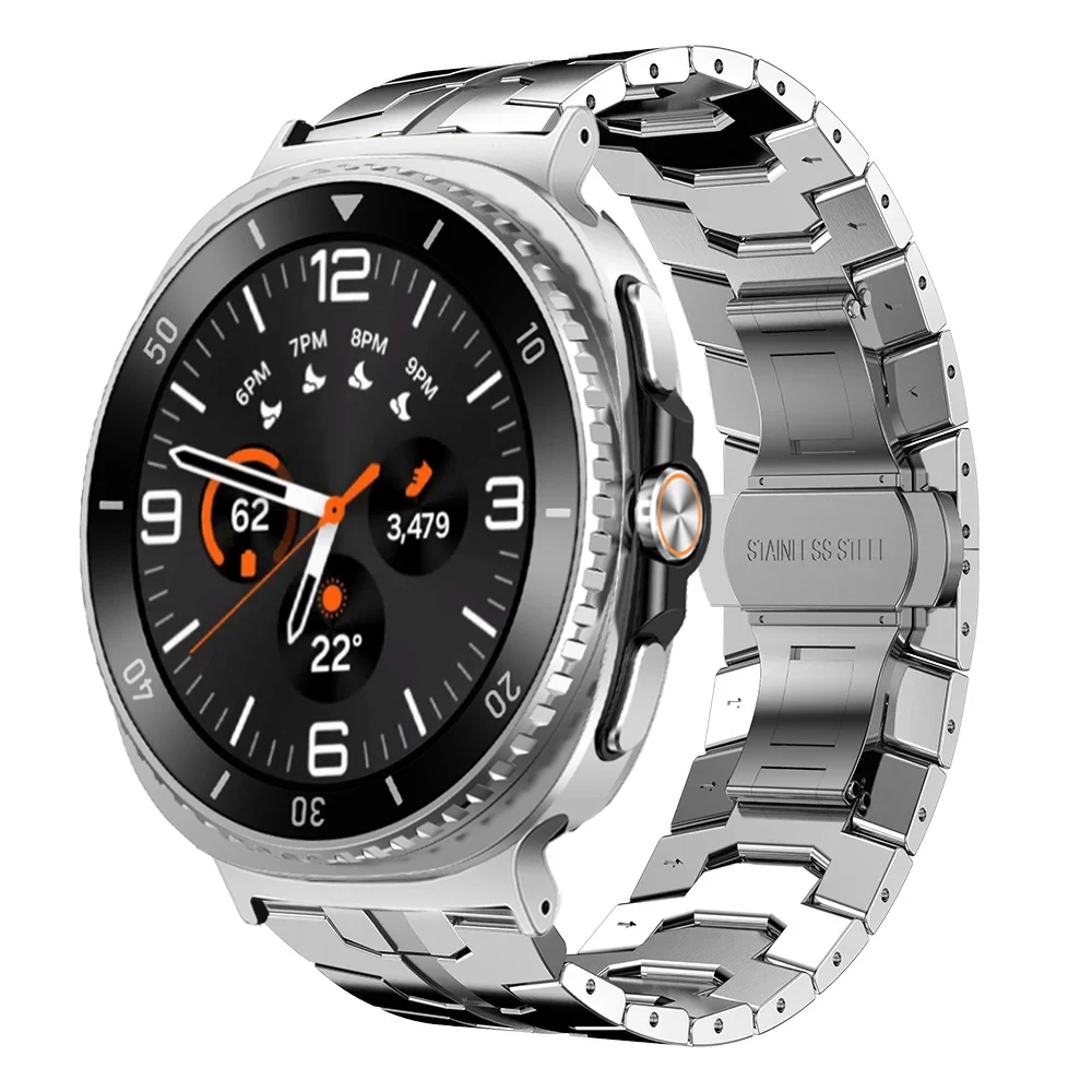 Cinturino in acciaio inossidabile di lusso per Samsung Galaxy Watch 8 8 Classic 40mm 44mm 46mm Bracciale in metallo per cinturini GALAXY Ultra 47mm 2025