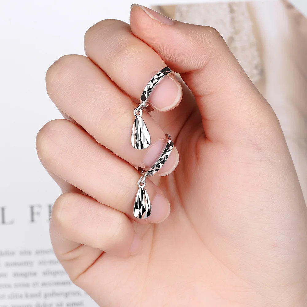 Stamp 925 Sterling Silver Trendy Jewelry Girl Gift New 2026 Earring Casting Pattern Drop Earrings For Women