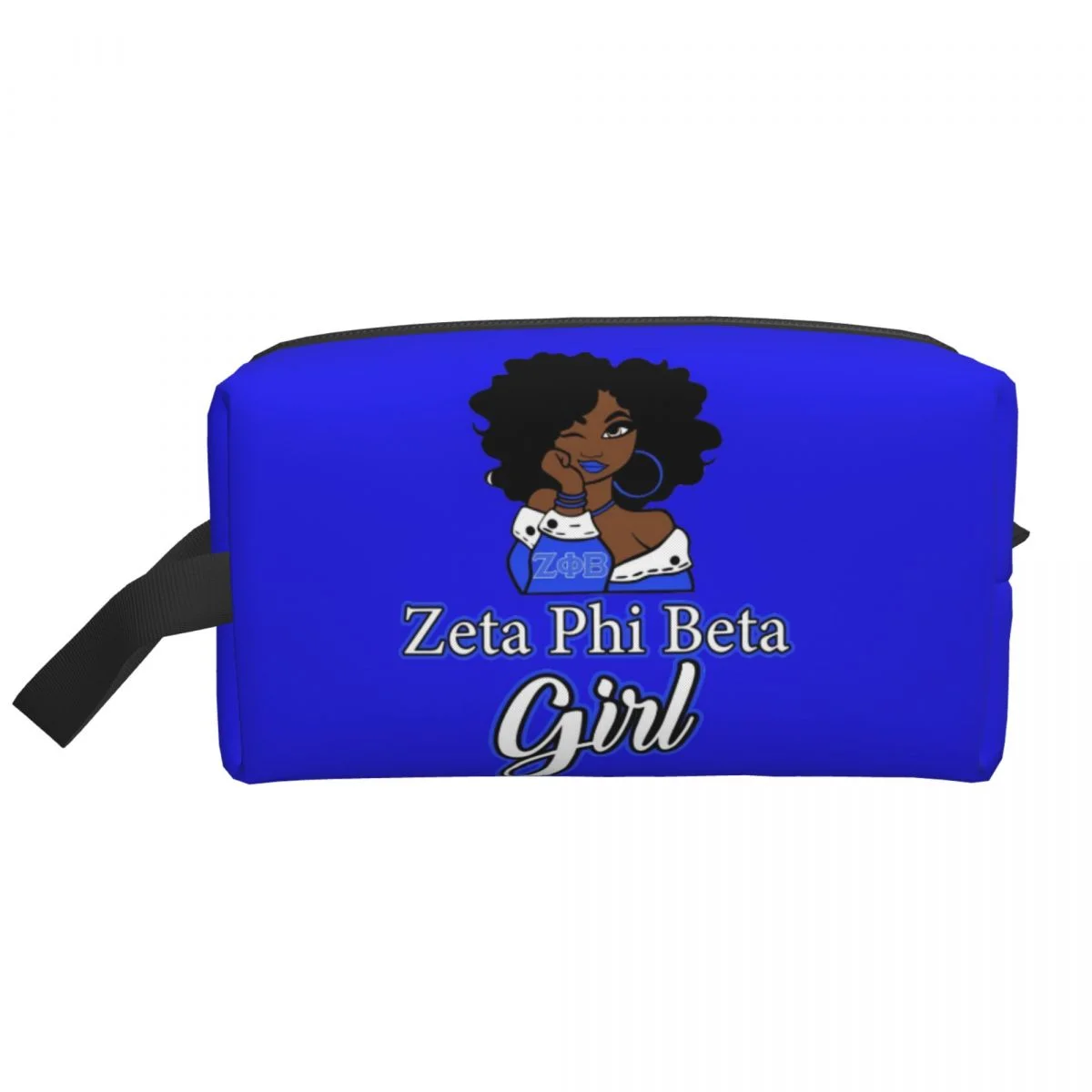 Zeta Girl Makeup Bag Women Travel Cosmetic Organizer Cute Zeta Phi Beta Sorority Storage Toiletry Bags