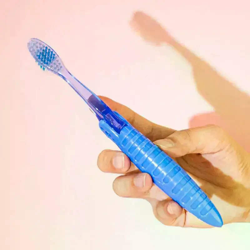 Foldable Toothbrush Portable Folding Design Lightweight Toothbrush for Travel Camping Outdoor Hiking 1PC