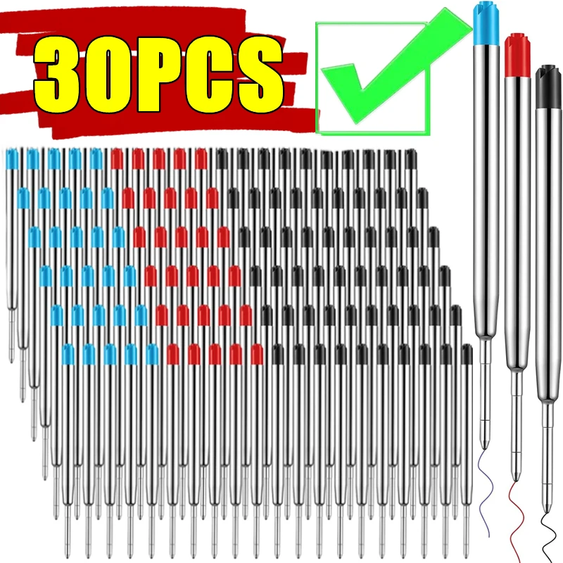 

1PC-30PCS 0.7mm Ballpoint Medium Point Point Pen Refills Replacement Refills for Parker Pens School Office Stationery Supplies