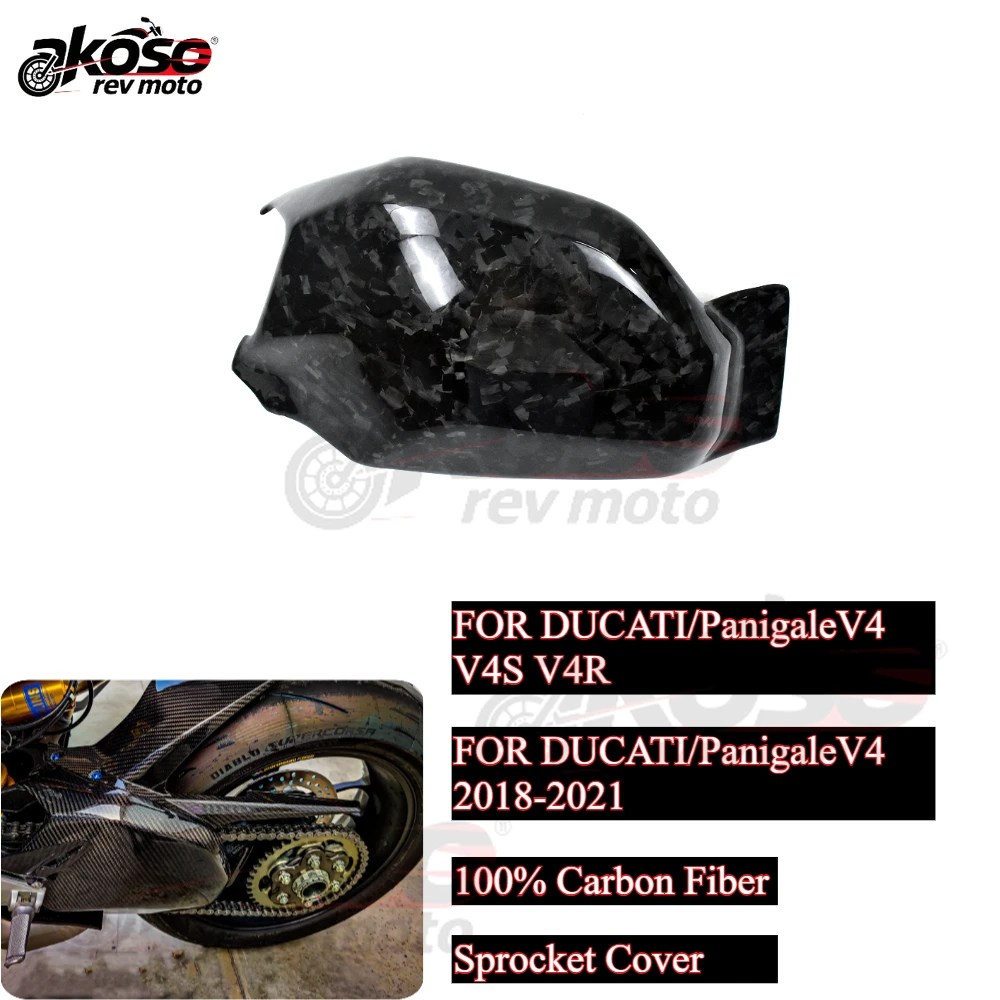 

Swingarm Cover Protector Pure Carbon Fiber For Ducati Panigale V4 V4S V4R 2018-2021 Motorcycle Sprocket Guard Cover Fairing Kit