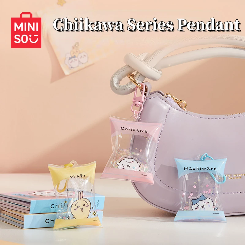 MINISO Anime Cartoon Chiikawa Series Pendant Cute Hachiware School Bag Pendant Kawaii Usagi Keychain Pendant Gifts