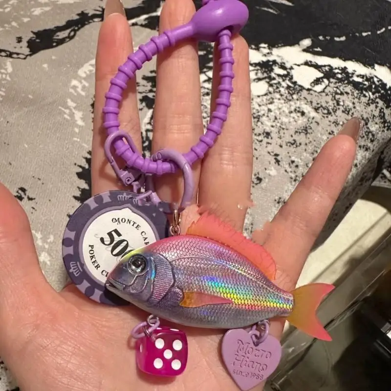 R7UF Artistic Ocean Theme Keychain with Glittering Functional Strap Gift