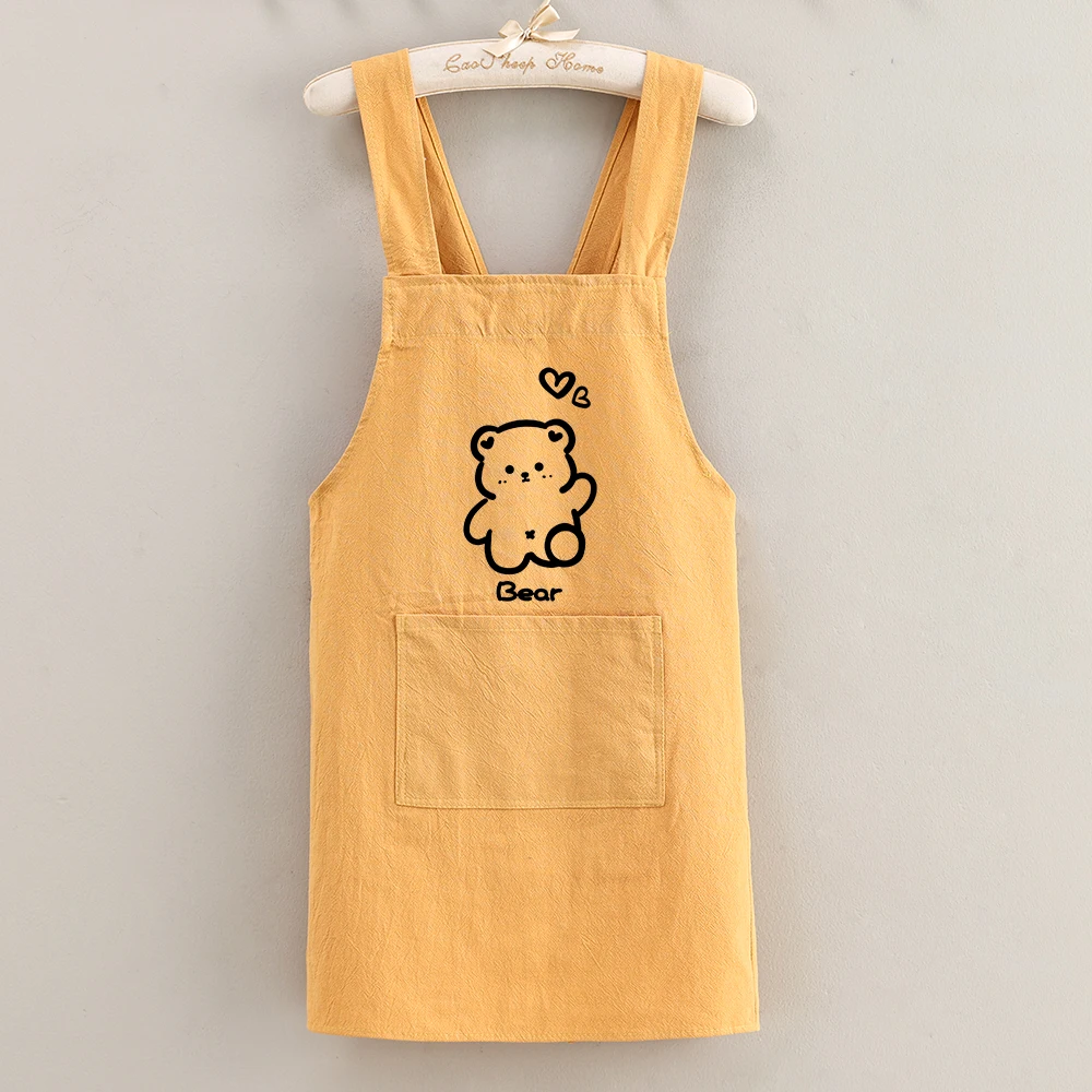 ผ้ากันเปื้อนผ้าฝ้ายบางสำหรับฤด - Home Cooking Work บทวิจารณ์และราคา