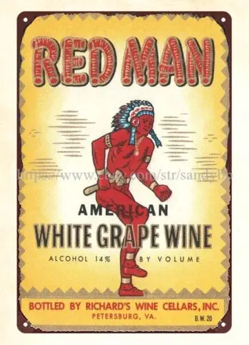 man cave metal wall art American White Grape Wine metal tin sign