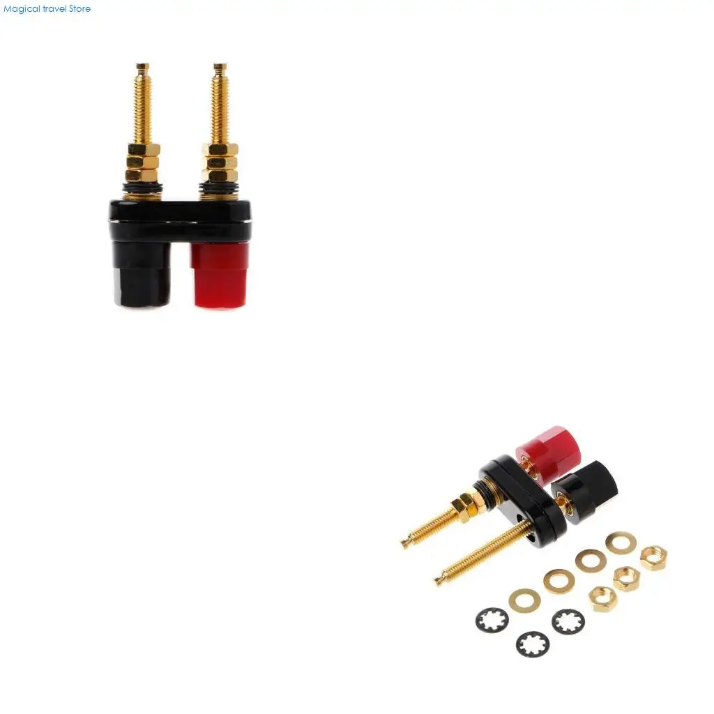 N2UB Gold Plated Banana Plug Connector Speaker Amplifier Extended Terminal Binding Po