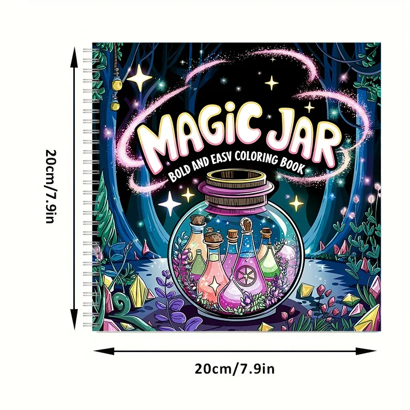 Coloring Book Magic Jar for Adult Colouring Book, Birthday Day Gift, Back to School Supplies, Adults Cute Drawing Book view 2
