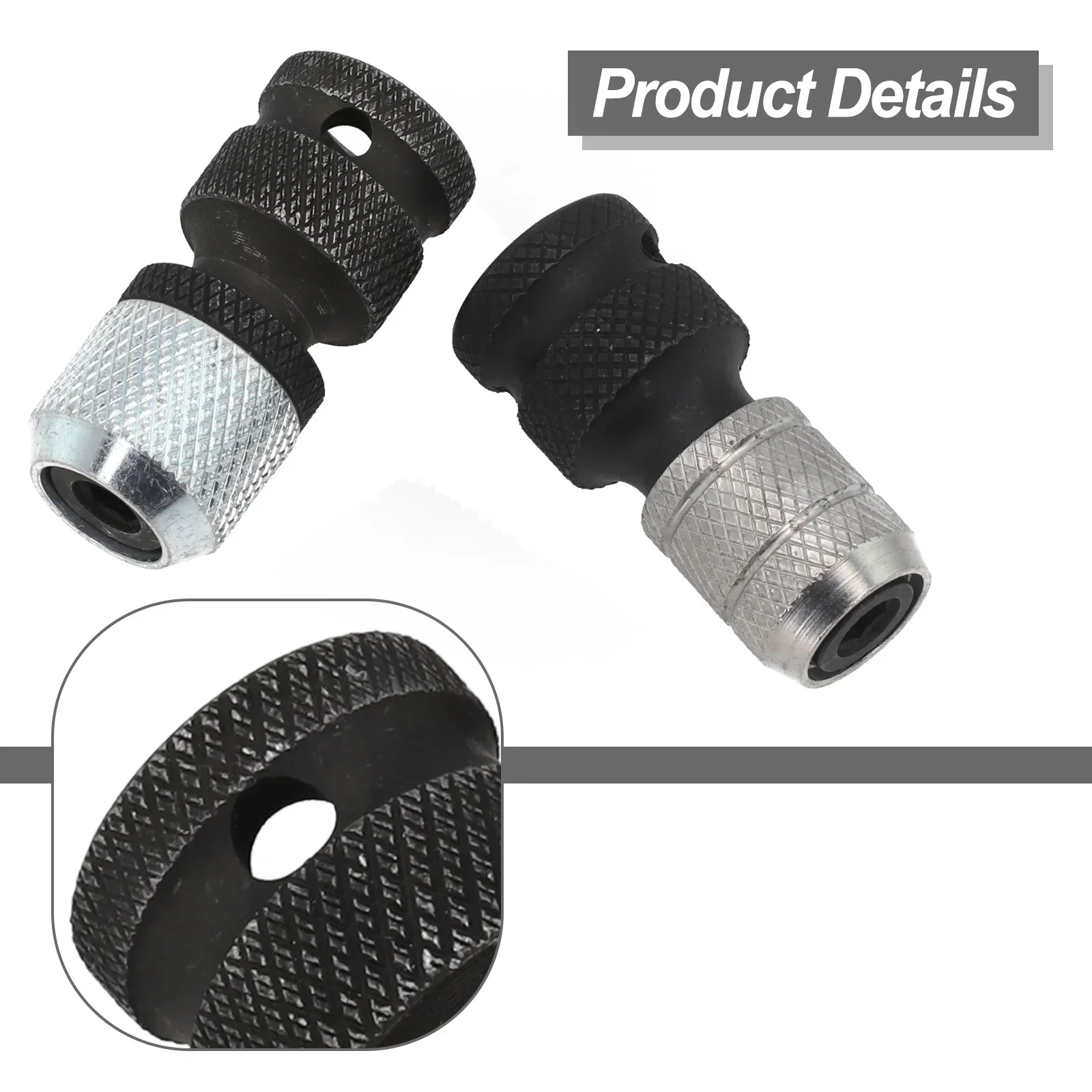 2pcs Drill Tool Socket Adapter 1/2 Inch Drive To 1/4 Inch Hex For Impact Wrench Drill Chuck Change Socket Adapter