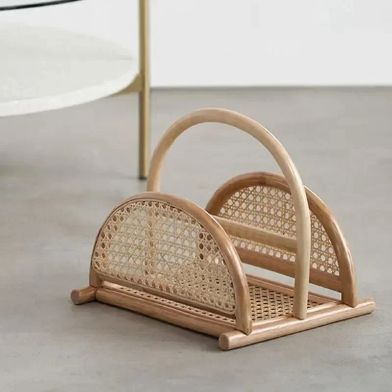 

Medieval Style Magazine Rack Woven Black Vine Newspaper Rack Home Desktop Display Rack Creative and Practical Bookshelf